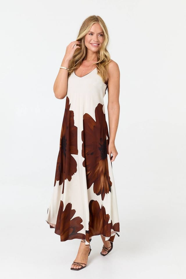 Izabel London Izabel London Women's Floral Sleeveless Relaxed Maxi Dress - 3