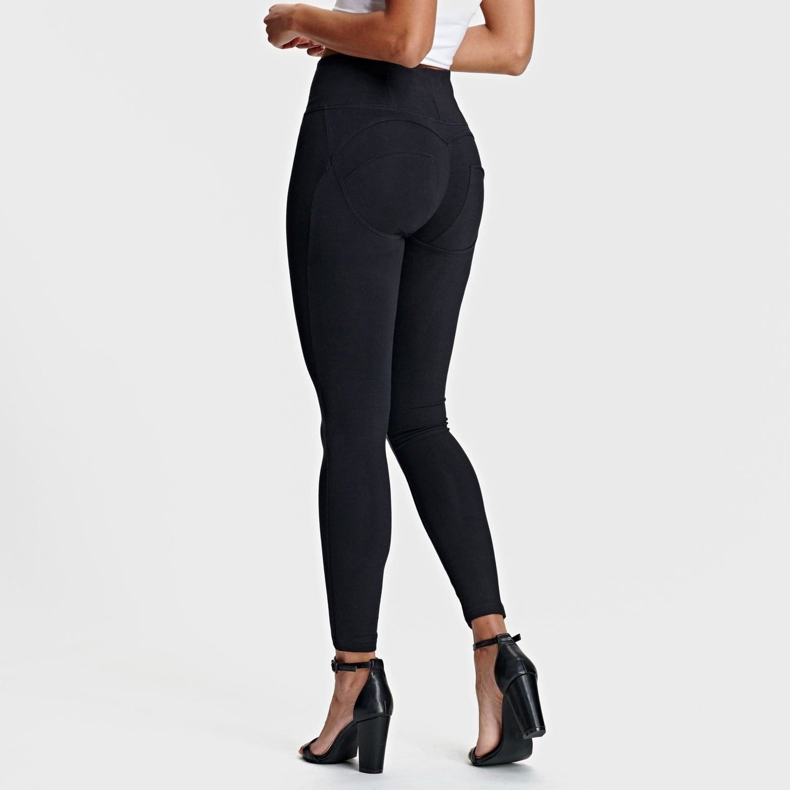 Freddy Freddy Women's WR.UP Fashion High Waisted 7/8 Length Trousers in Black - 4