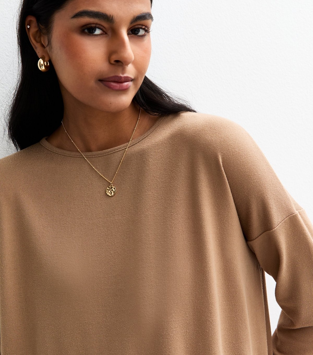 New Look Women's Camel Soft Touch Long Sleeve Top New Look - 2