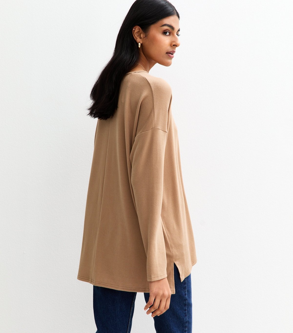 New Look Women's Camel Soft Touch Long Sleeve Top New Look - 4