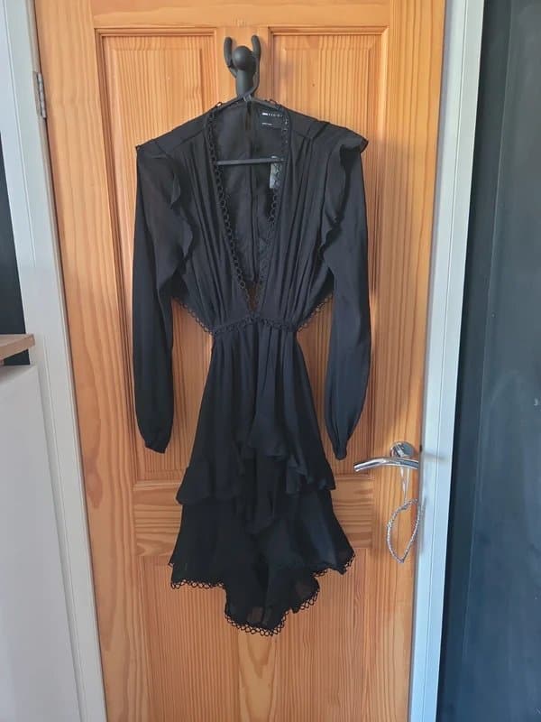 ASOS Black party plunge dress size 12 LBD