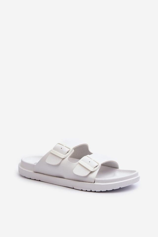 Love Lace Love Lace Women's Big Star Lightweight EVA Foam Adjustable Strap Flip Flops in White - 2
