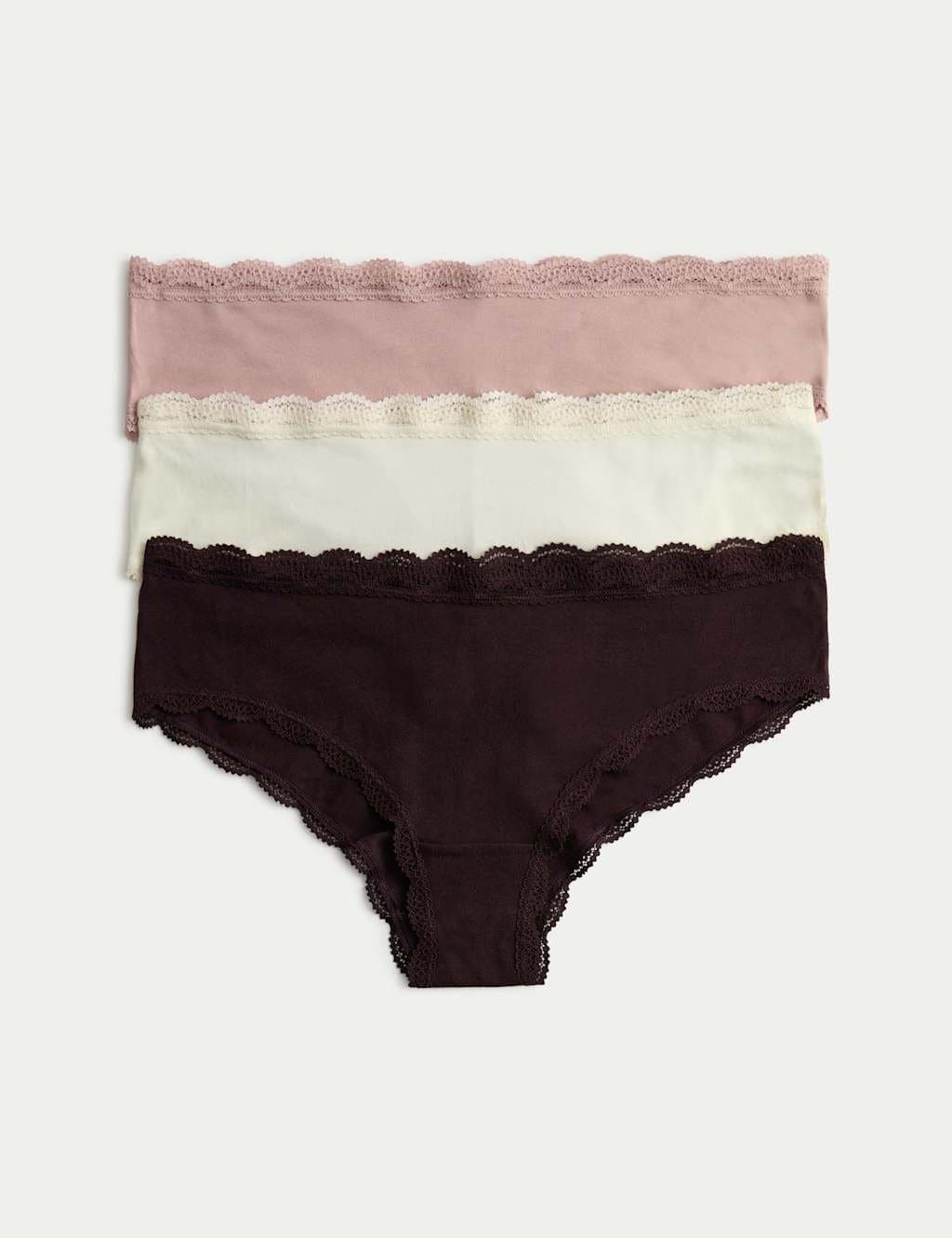 Marks & Spencer M&S 3pk Cotton Rich Hipster Knickers Black