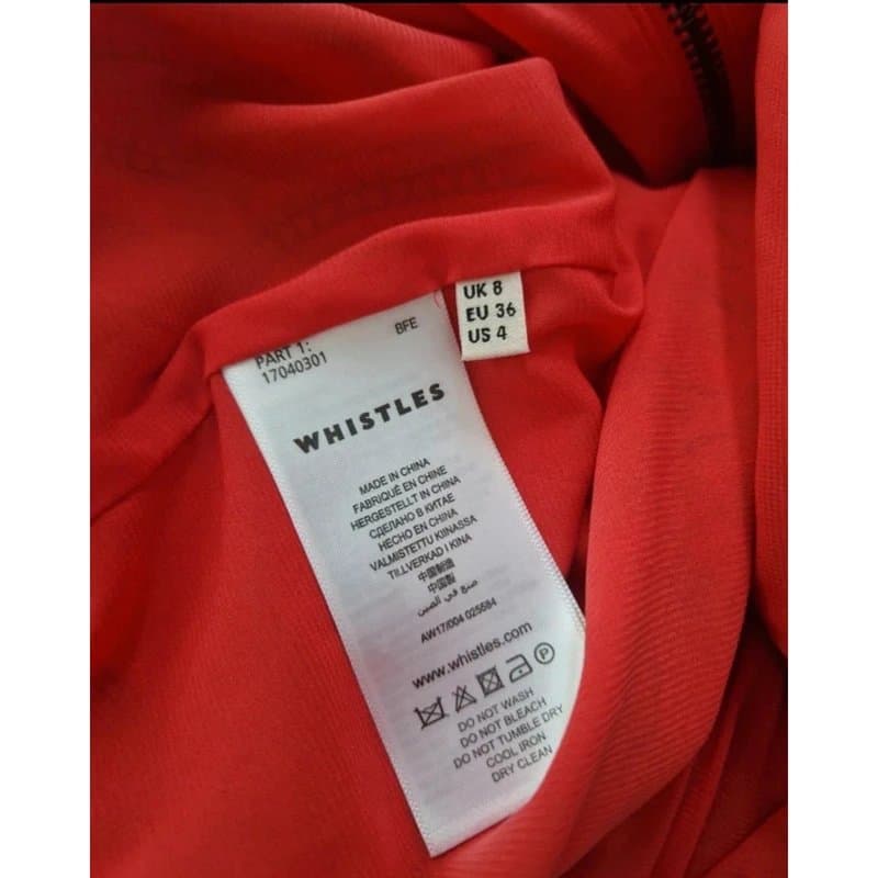 Whistles Whistles tropical print cap sleeve silk blend midi dress UK size 8