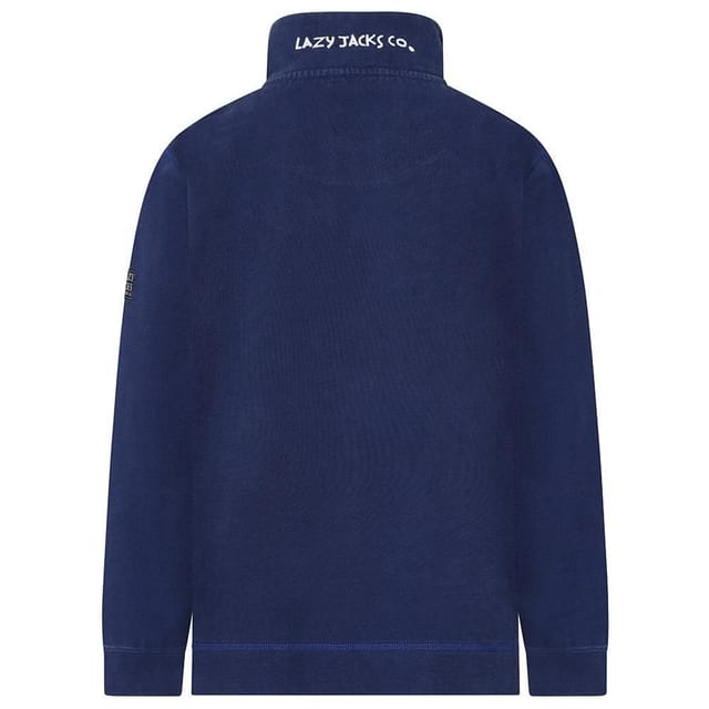 Lazy Jacks Lazy Jacks Men's Pique Quarter Zip Sweatshirt in Dark Blue - 3