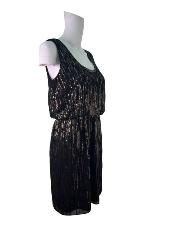 Monsoon Monsoon Blouson Dress Size Small 10 Black Sequin Party Womens NEW EU38 RRP £125*