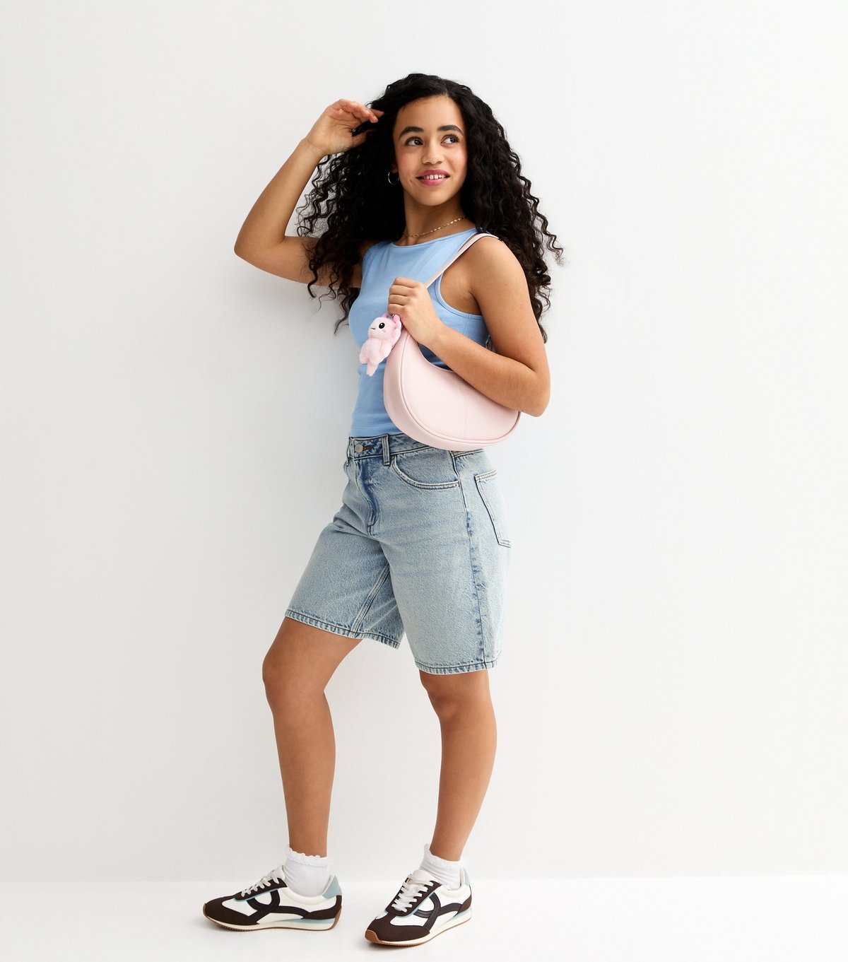 New Look Girls' Blue Denim Jorts New Look - 2