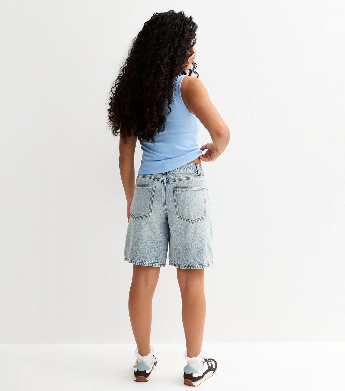 New Look Girls' Blue Denim Jorts New Look - 4