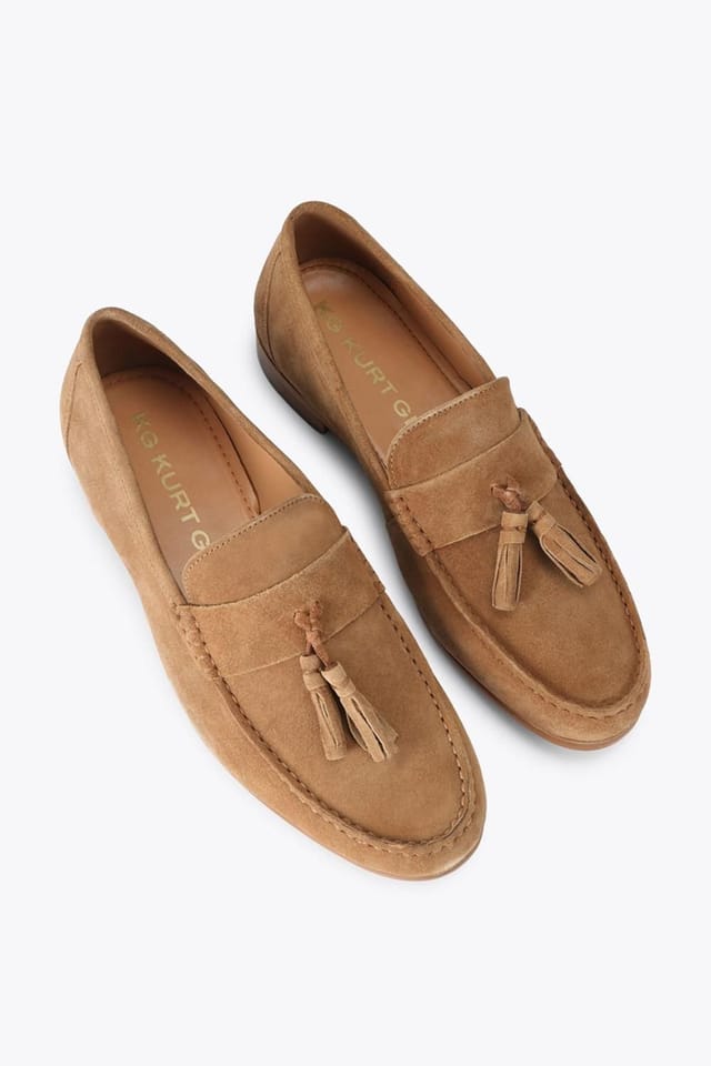 KG Kurt Geiger KG Kurt Geiger Men's 'Reggie 2' Suede Shoes in Tan - 2