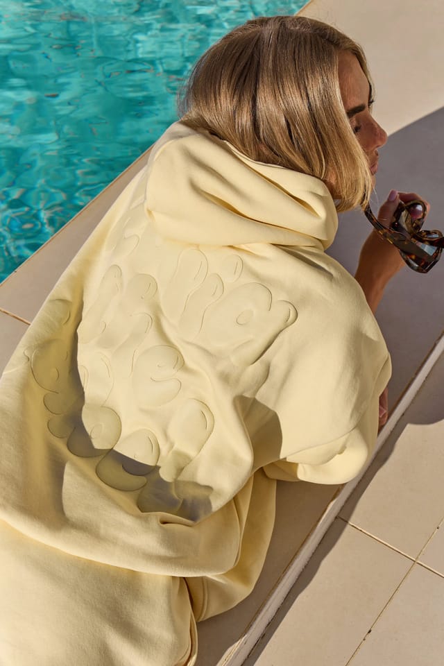 Kaiia Kaiia Bubble Graphic Oversized Hoodie Lemonade - 2