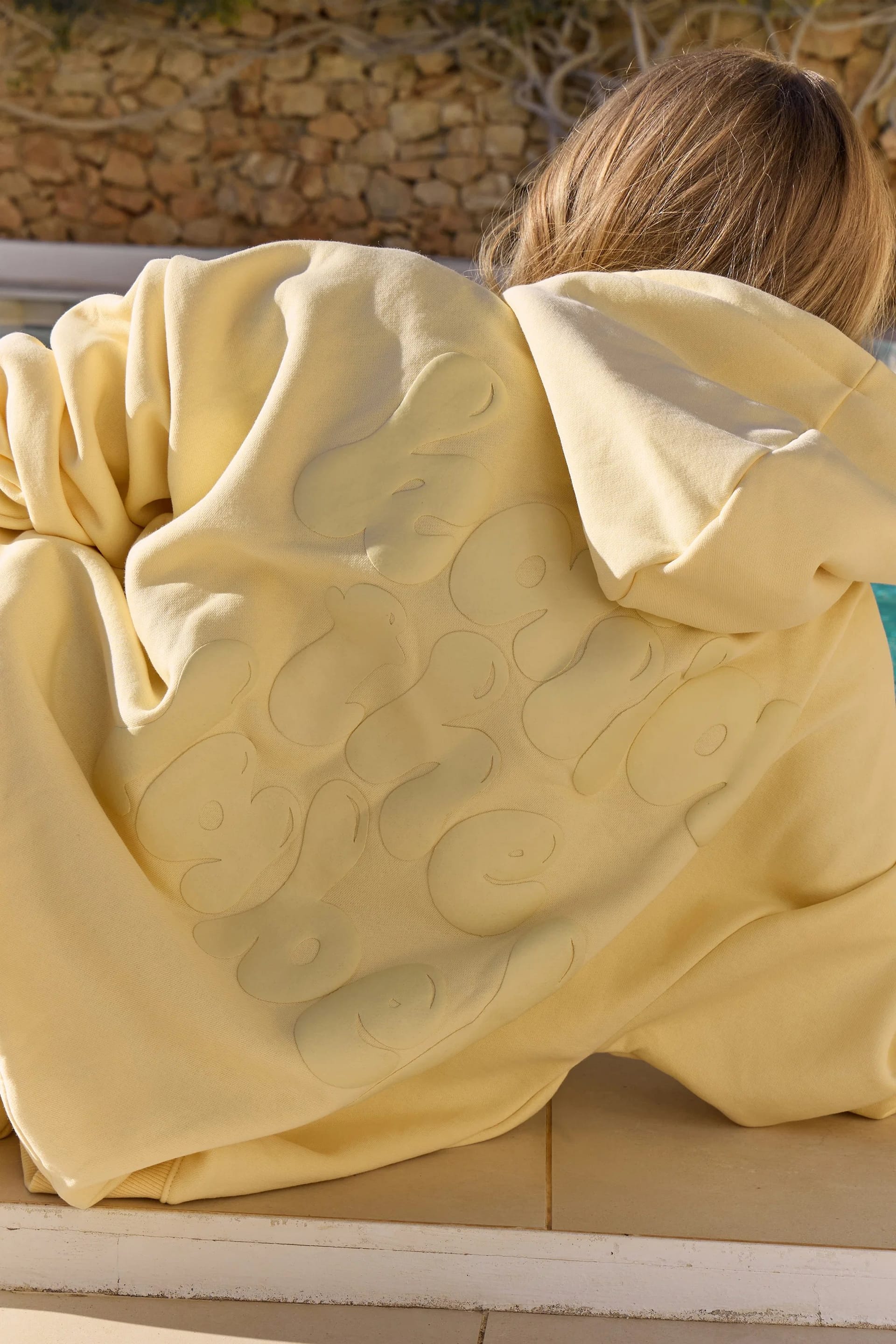 Kaiia Kaiia Bubble Graphic Oversized Hoodie Lemonade - 4
