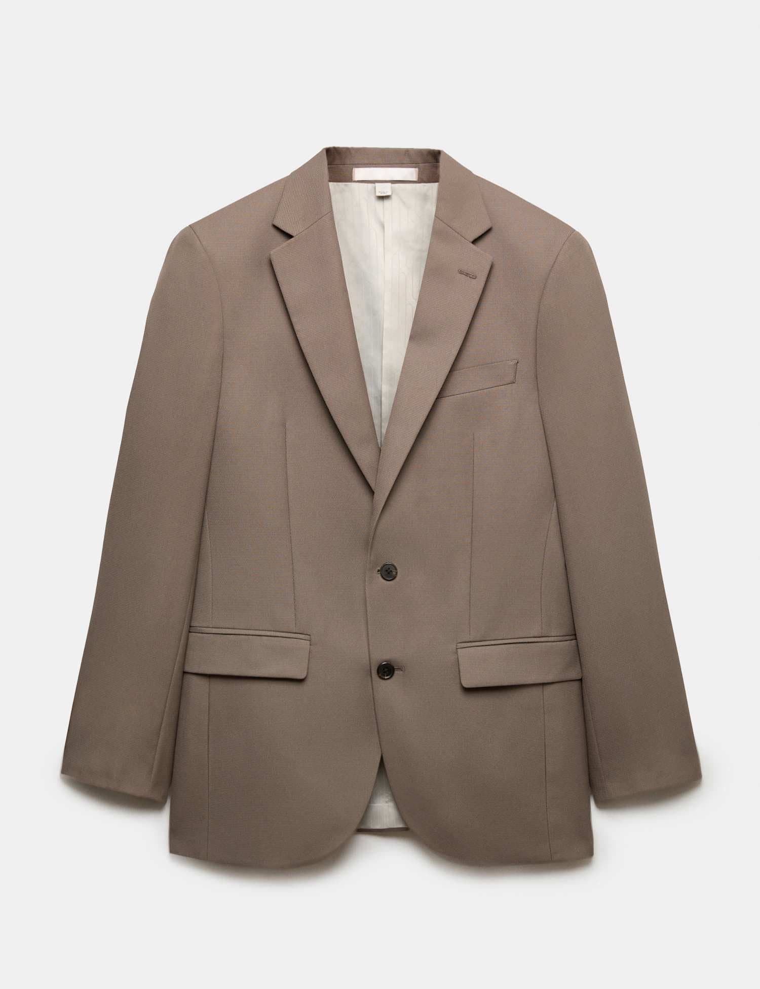 Marks & Spencer M&S Tailored Fit Textured Jacket Mushroom