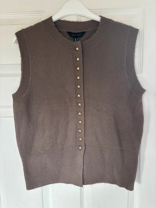 New Look New Look stone/mink sleeveless top - 1