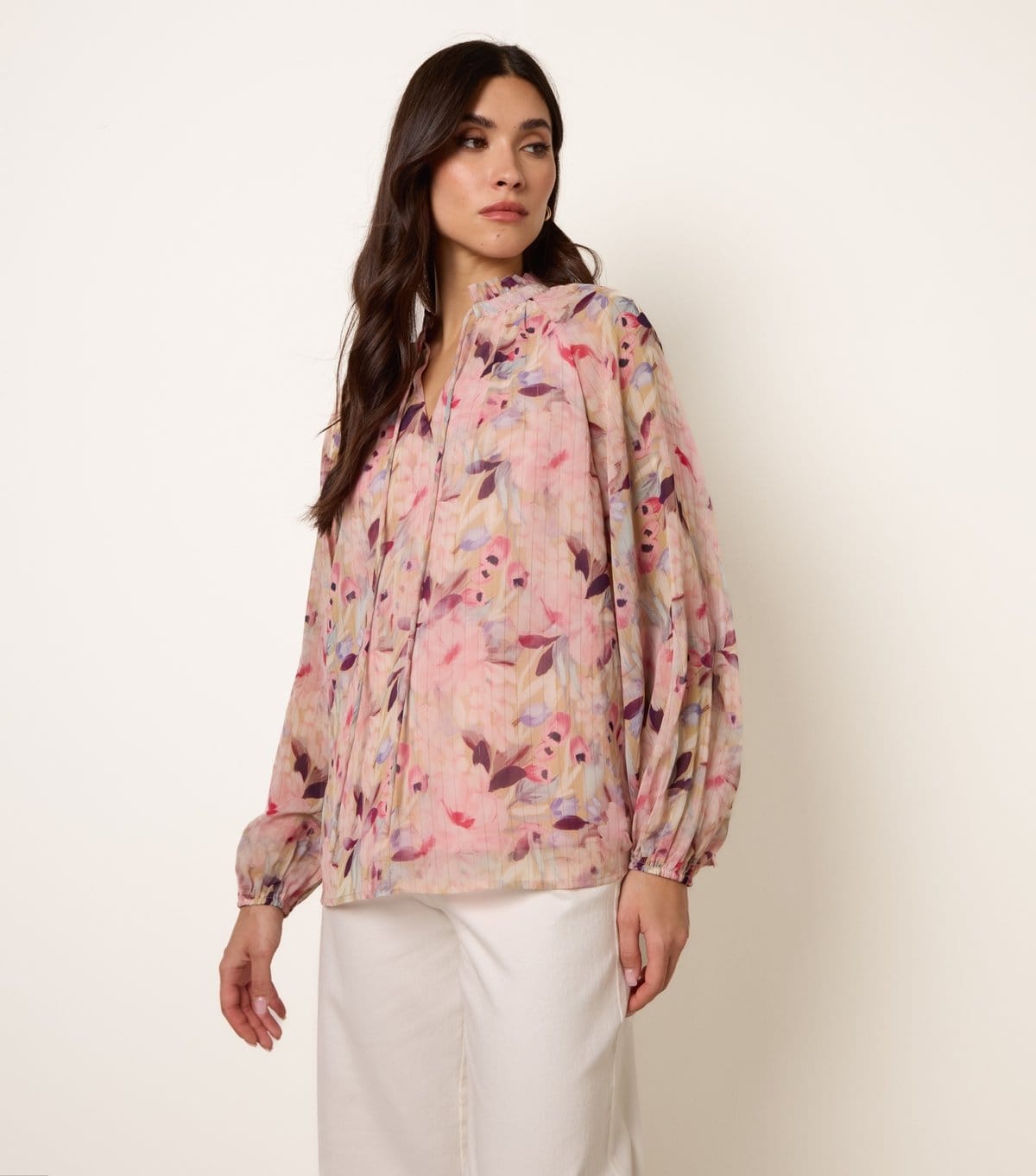 Blue Vanilla Women's Pink Floral Print Tie Front Blouse Blue Vanilla New Look - 4