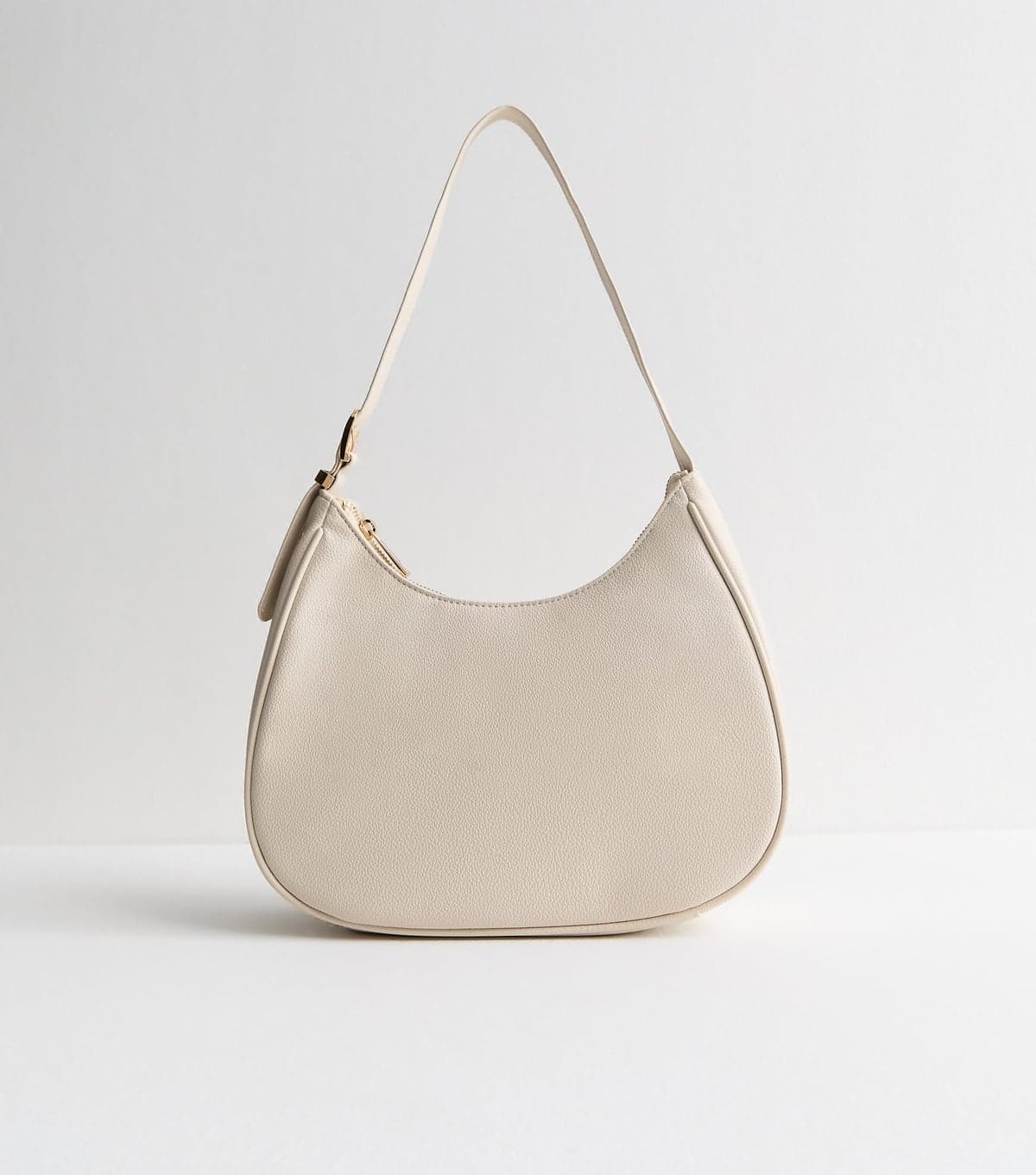 New Look Cream Faux Leather Oversized Buckle Scooped Shoulder Bag New Look