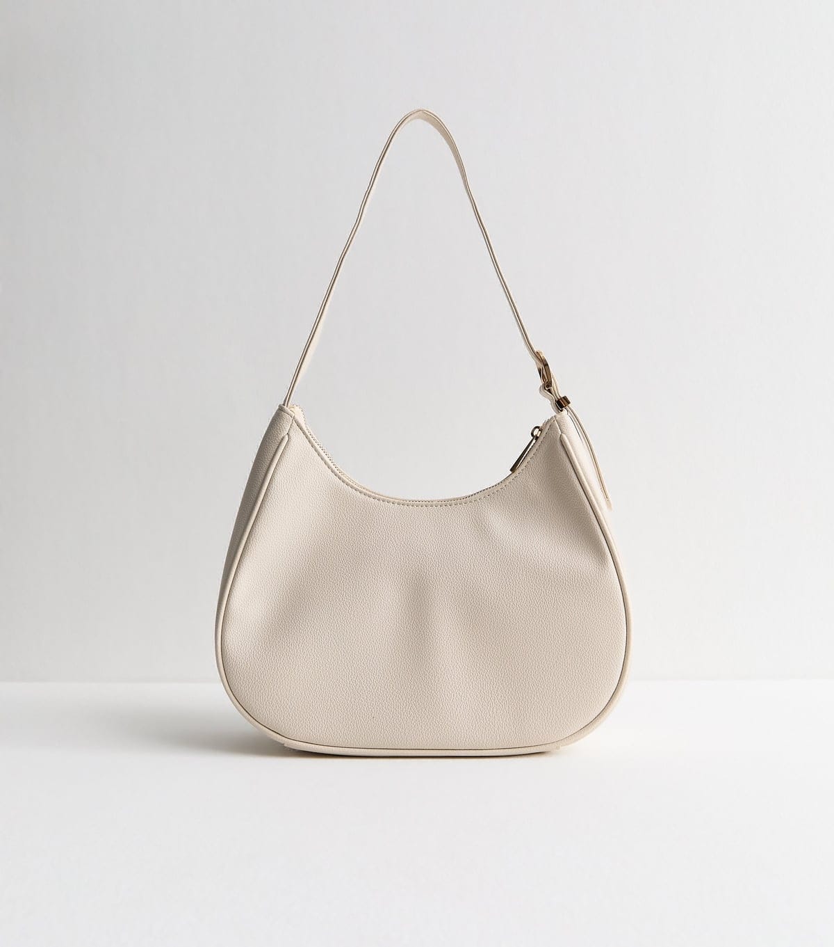 New Look Cream Faux Leather Oversized Buckle Scooped Shoulder Bag New Look - 4