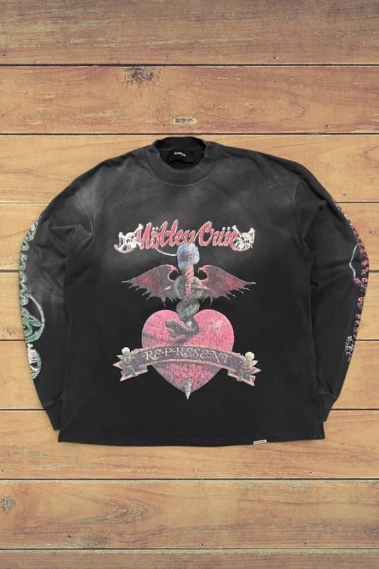 REPRESENT Represent Motley Crue Long Sleeved Top - Black - S