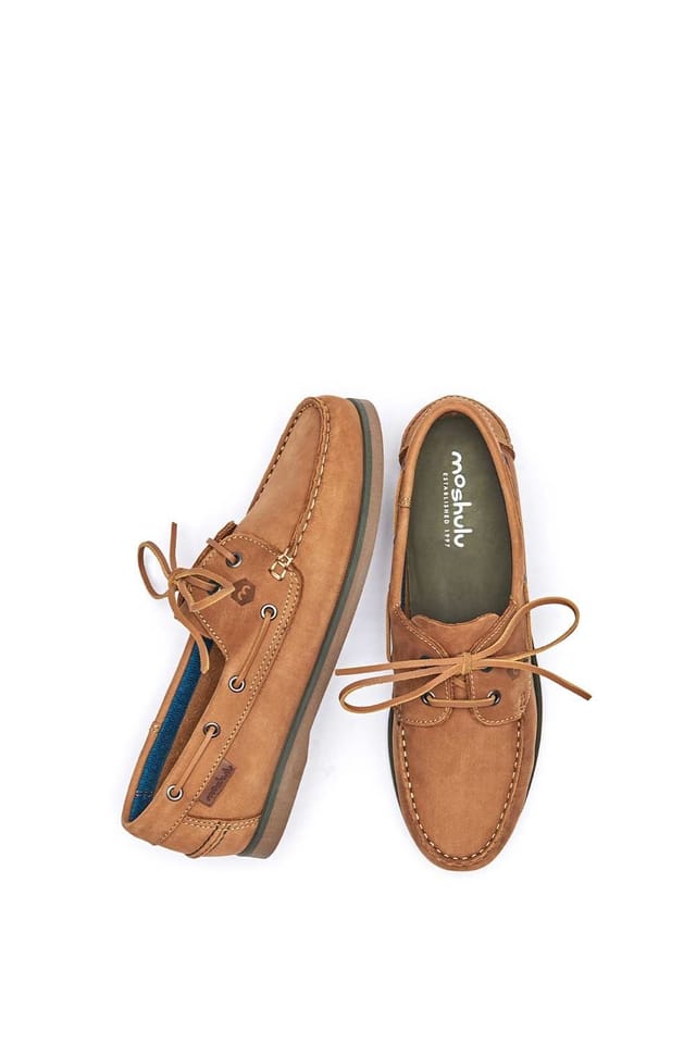 Moshulu Moshulu Men's 'Kingsand' Nubuck Deck Shoes in Tan - 2