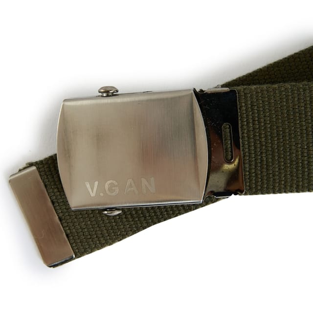 V.GAN V.GAN Men's Clip 3.5Cm Belt in Green - 3