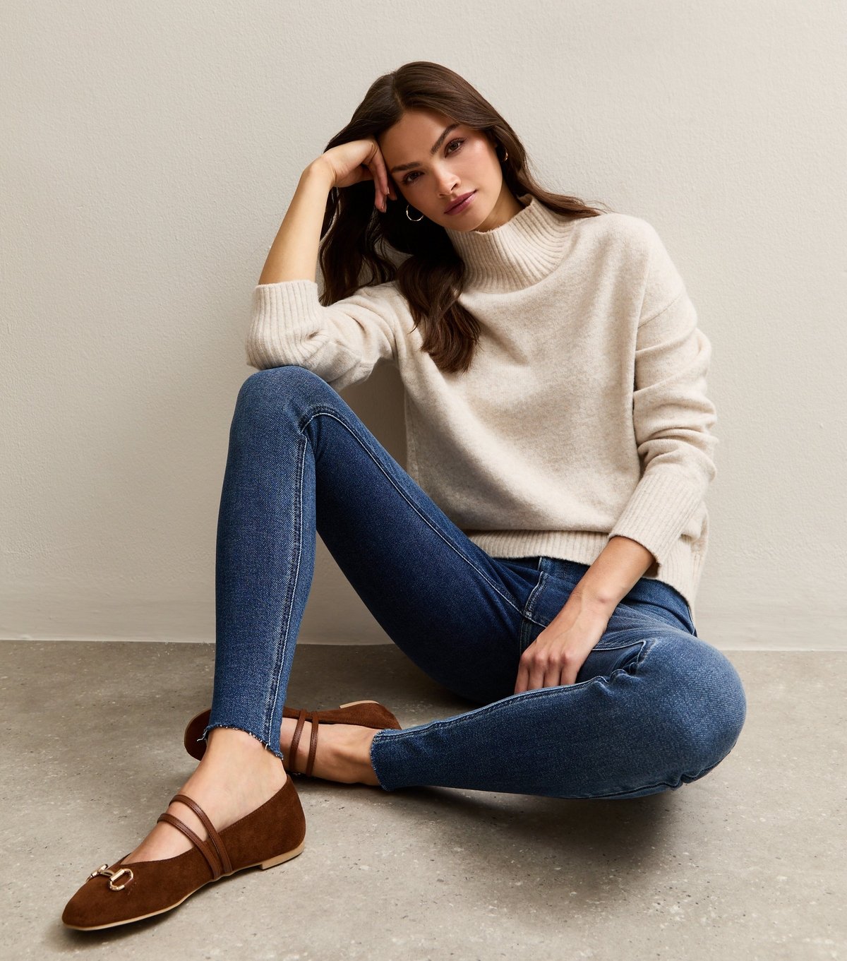 New Look Women's Tall Blue Raw Hem Hallie Disco Super Skinny Jeans New Look - 2