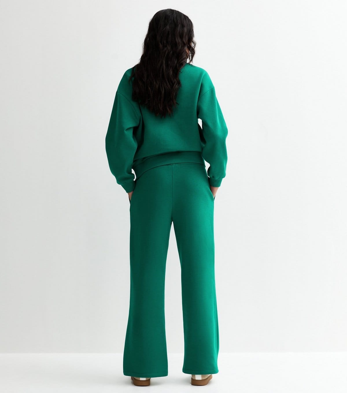 New Look Women's Green Wide Leg Relaxed Fit Joggers New Look - 4