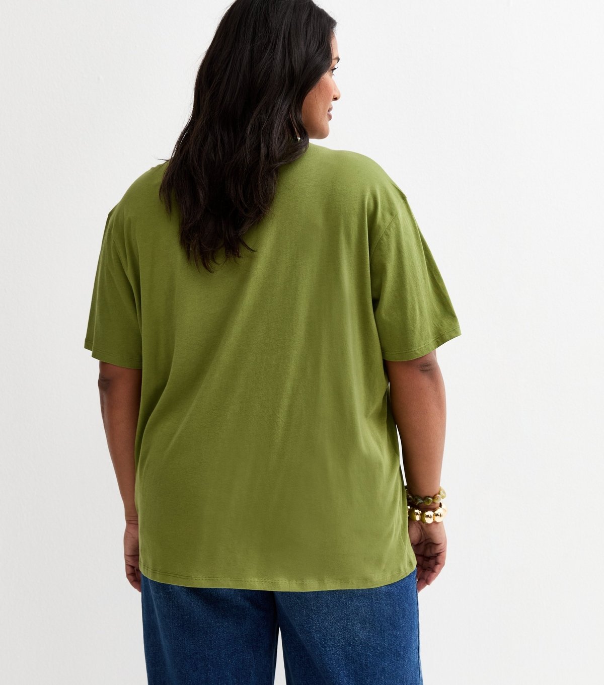 New Look Women's Plus Size Khaki Oversized T-Shirt Curves New Look - 4