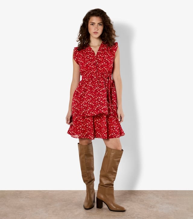 Apricot Women's Red Floral Sleeveless Mini Dress Apricot New Look - 2