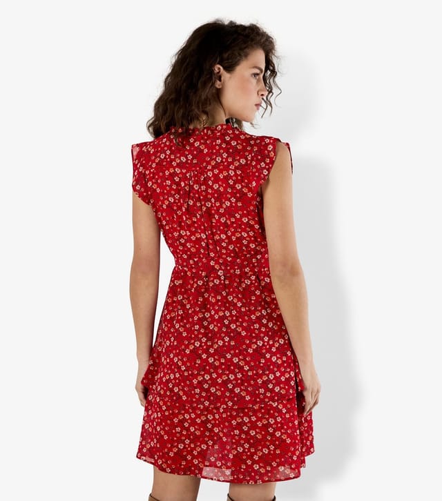 Apricot Women's Red Floral Sleeveless Mini Dress Apricot New Look - 3