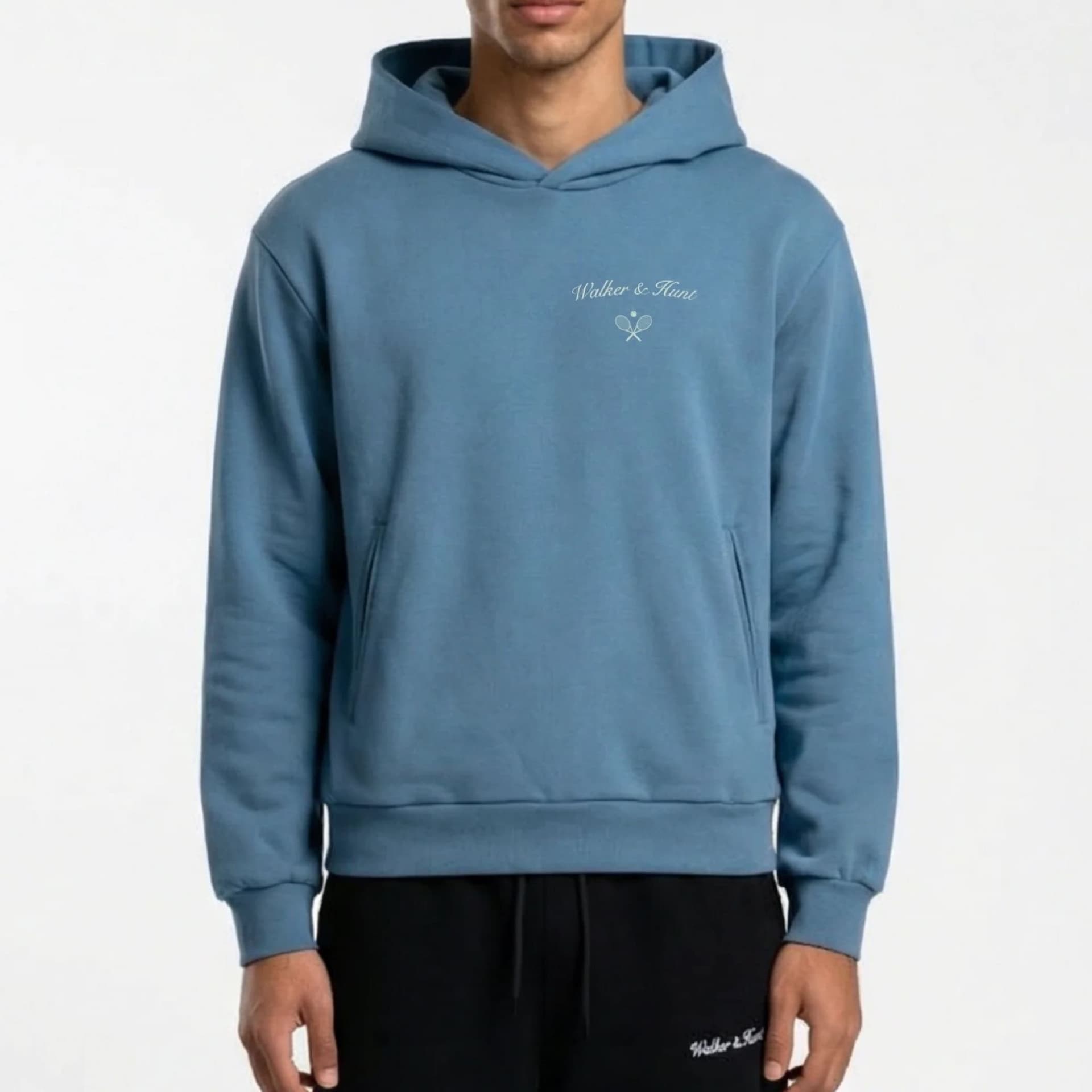 Walker & Hunt Walker & Hunt Men's St Tropez Tennis Club Hoodie in Blue