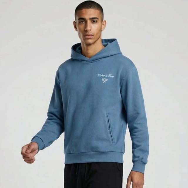 Walker & Hunt Walker & Hunt Men's St Tropez Tennis Club Hoodie in Blue - 3