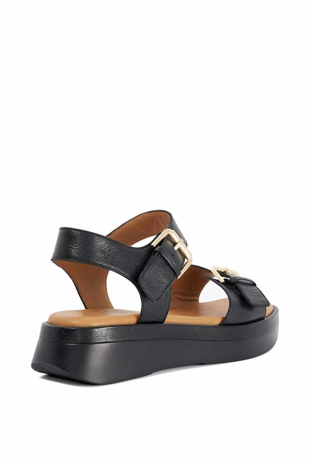Dune London Dune London Women's Wide Fit 'Licia' Leather Sandals in Black - 3