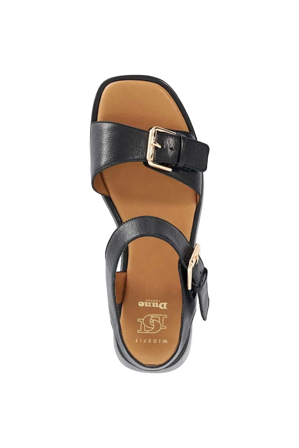 Dune London Dune London Women's Wide Fit 'Licia' Leather Sandals in Black - 4