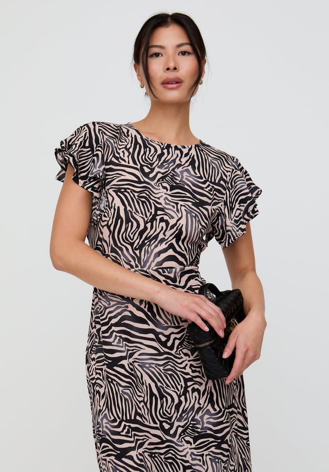 Lily and Lionel Lily and Lionel Women's Zelda Tiered Zebra Print Maxi Dress In Multi - 2