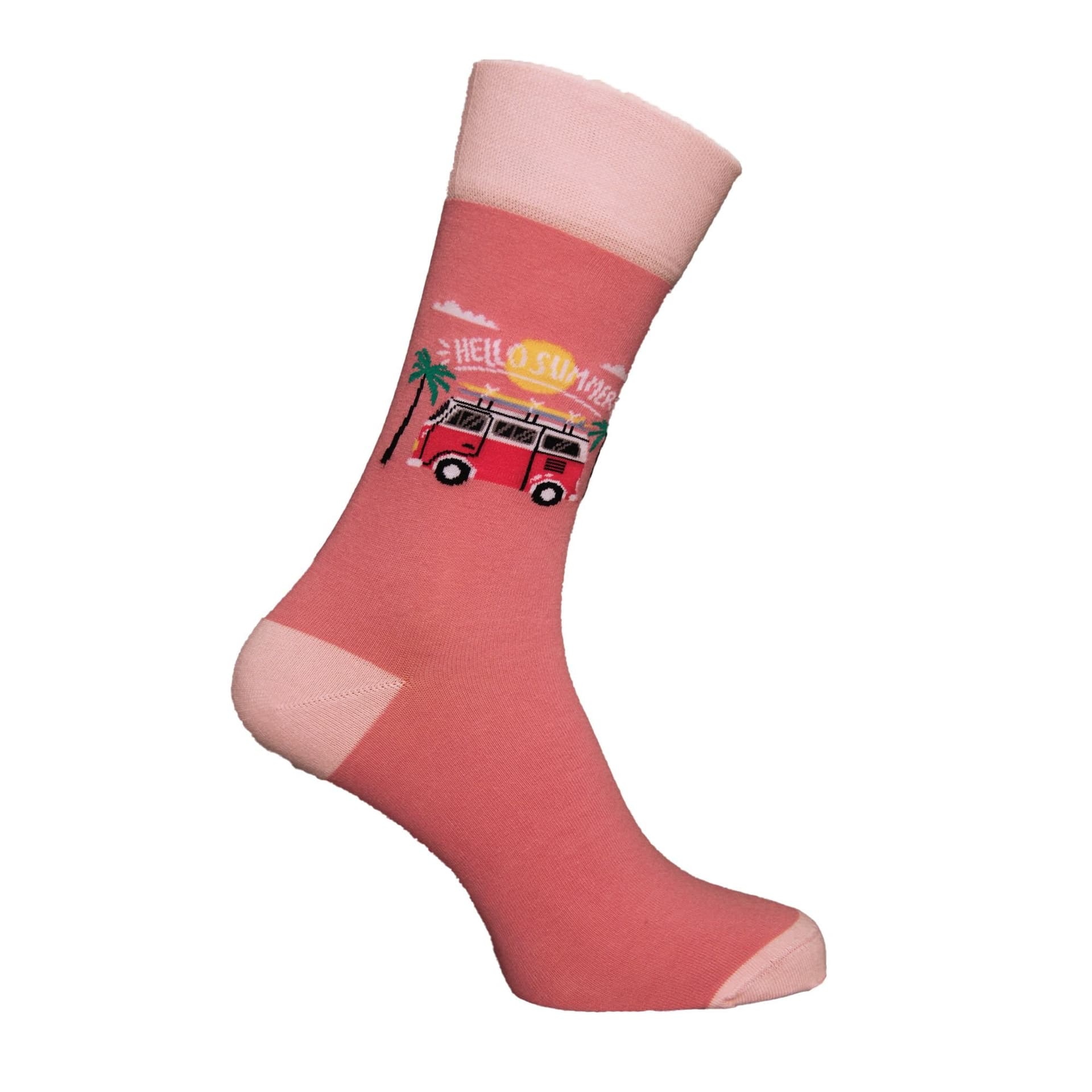 Simply Essentials Simply Essentials Men's Toys Campervan Socks in Pink