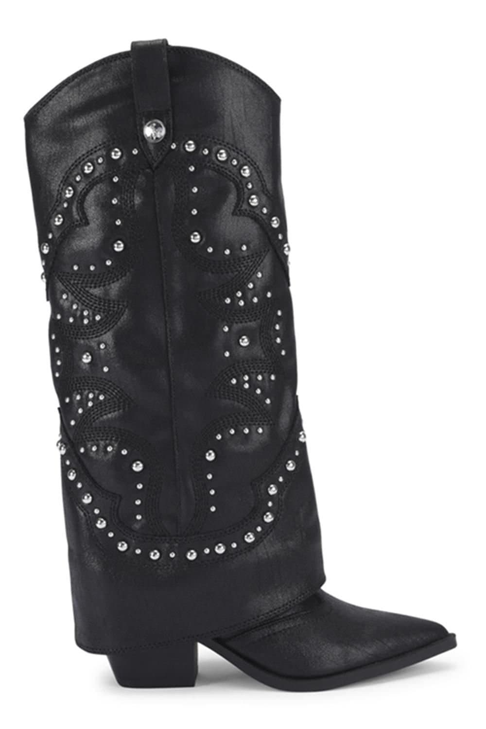 Steve Madden STEVE MADDEN Women's 'Stagecoach Black Leather' Boots
