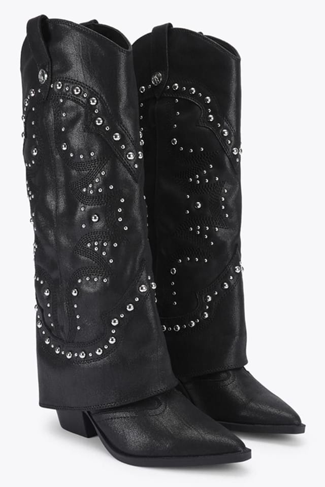 Steve Madden STEVE MADDEN Women's 'Stagecoach Black Leather' Boots - 2
