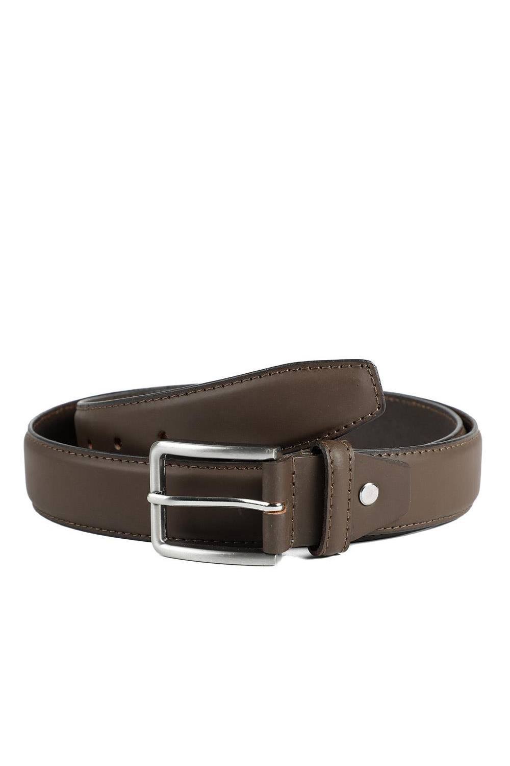 Pavers Pavers Men's Essential Smart Leather Belt in Brown - 1