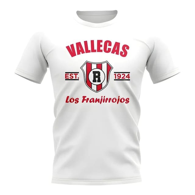 Rayo Vallecano Rayo Vallecano Men's Personalised Established Football T-Shirt in White - 2