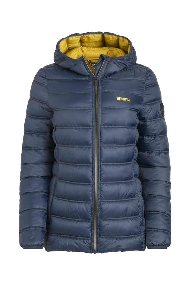 Weird Fish Weird Fish Women's Eshka Lightweight Padded Jacket in Dark Navy - 2