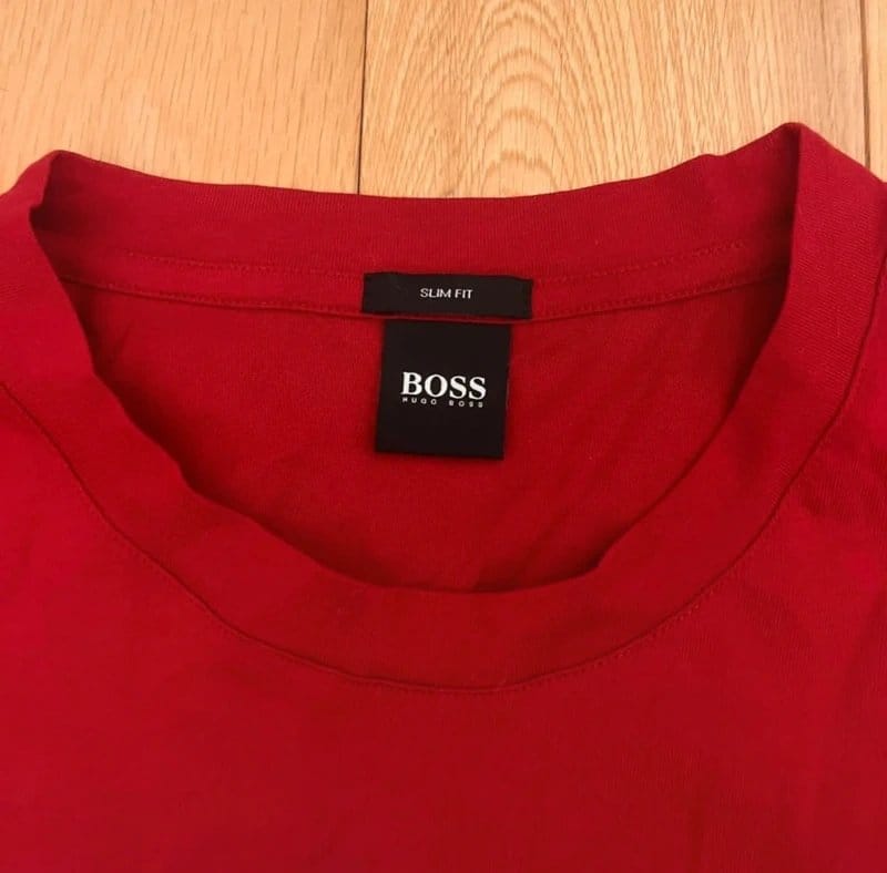 Hugo Boss Red Slim Fit Graphic T-Shirt for Men