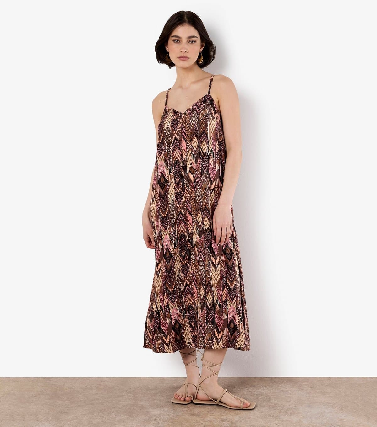 Apricot Women's Brown A-Line Slip Dress Apricot New Look