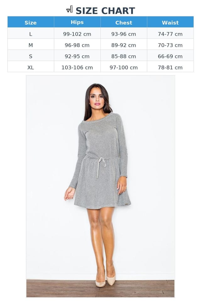 Love Lace Love Lace Women's Airy Cotton Tie Waist Long Sleeve Dress Style 44260 in Grey - 3