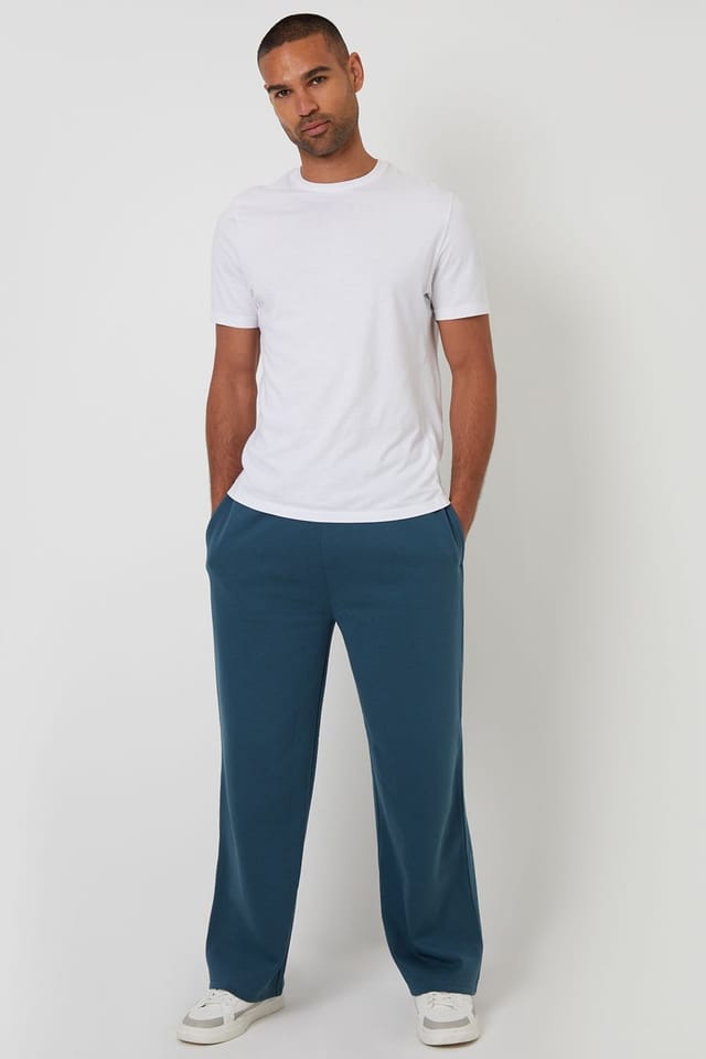 Threadbare Threadbare Men's Wide Leg Joggers in Blue - 3