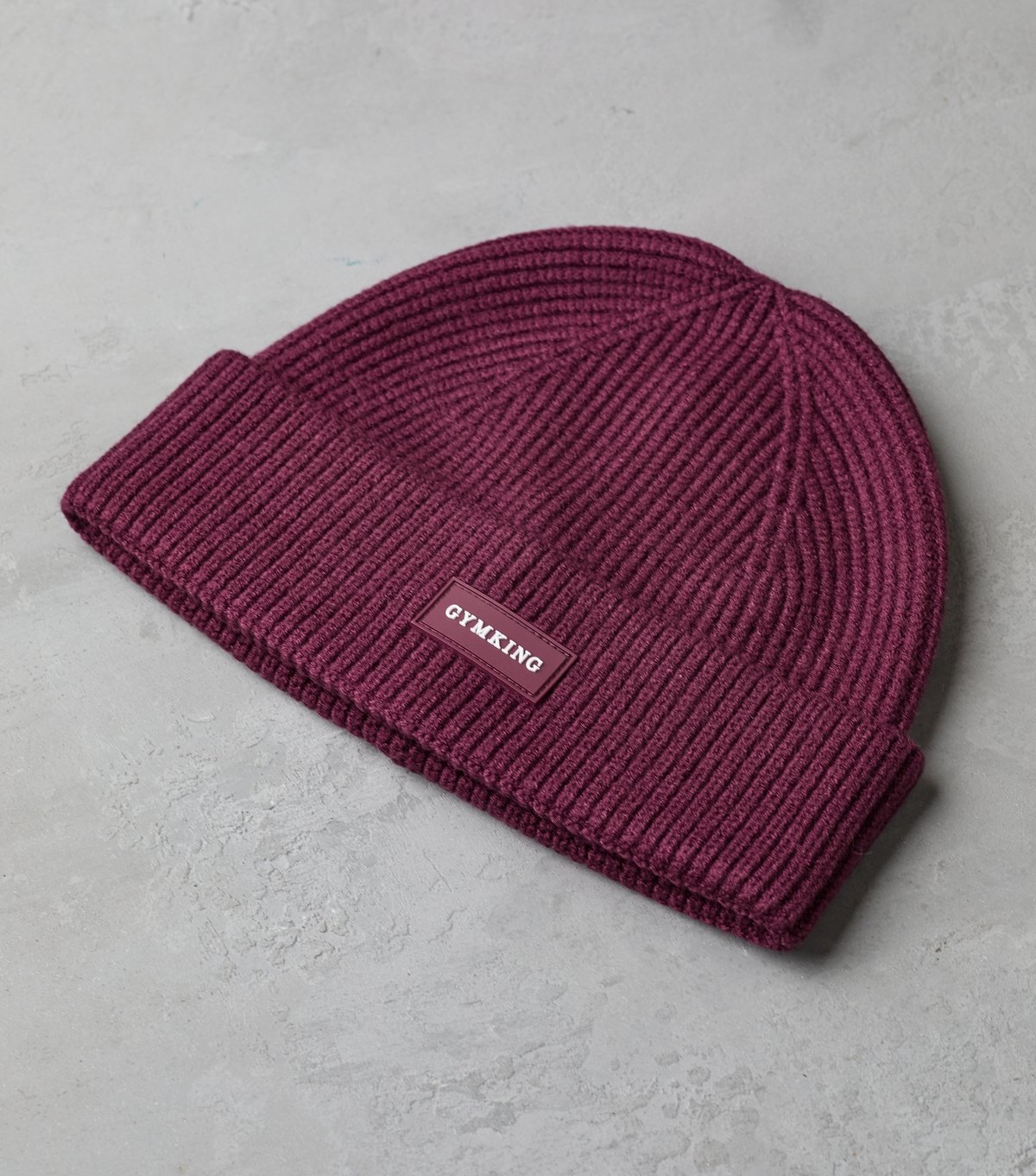 Gym King Burgundy Logo Ribbed Beanie Gym King New Look - 3