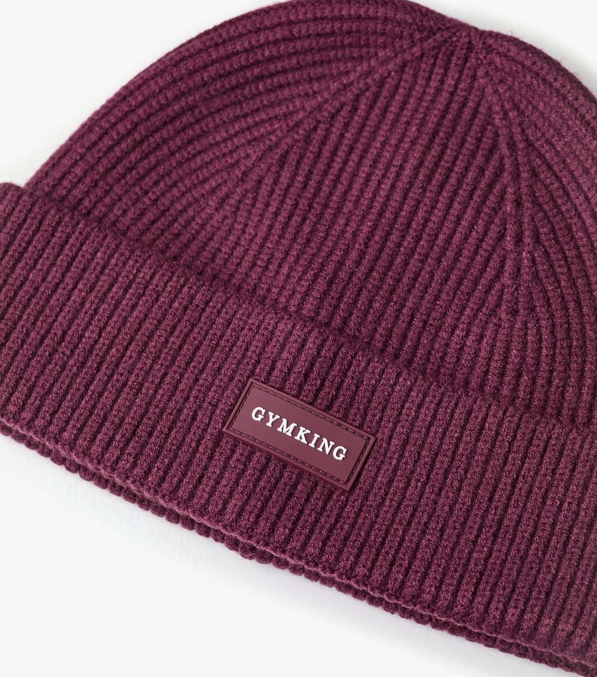 Gym King Burgundy Logo Ribbed Beanie Gym King New Look - 4