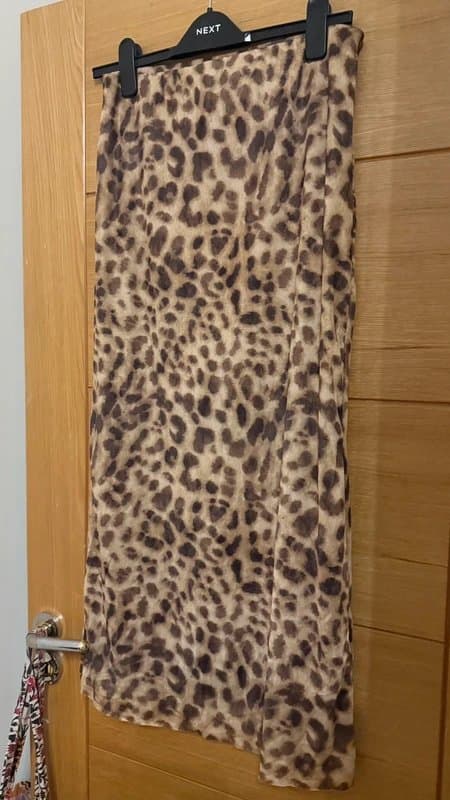 Zara Leopard tulle midi skirt size M zara asos dupe