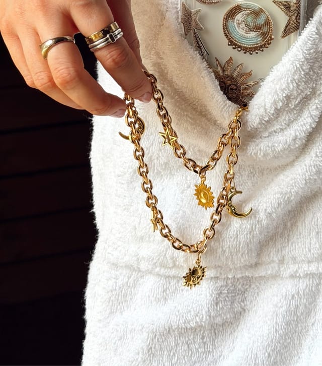 Coconut Lane Gold Tone Celestial Phone Strap Coconut Lane New Look - 2