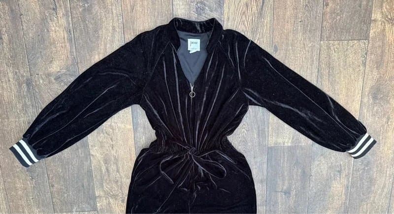 Monki RARE!Rrp£80!Joanie Retro Disco Velvet Jumpsuit Dress Festival BBQ Birthday Hen Party Statement 18