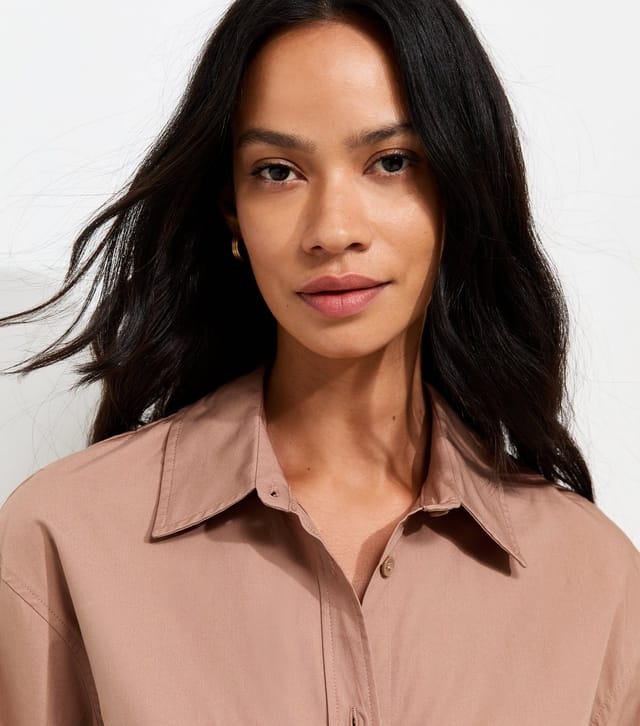 New Look Women's Mink Cotton Poplin Boxy Fit Long Sleeve Shirt New Look - 3