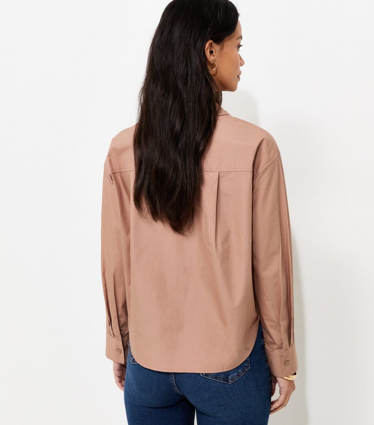 New Look Women's Mink Cotton Poplin Boxy Fit Long Sleeve Shirt New Look - 4